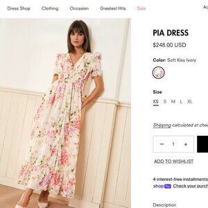 Pia Floral Linen Maxi Dress